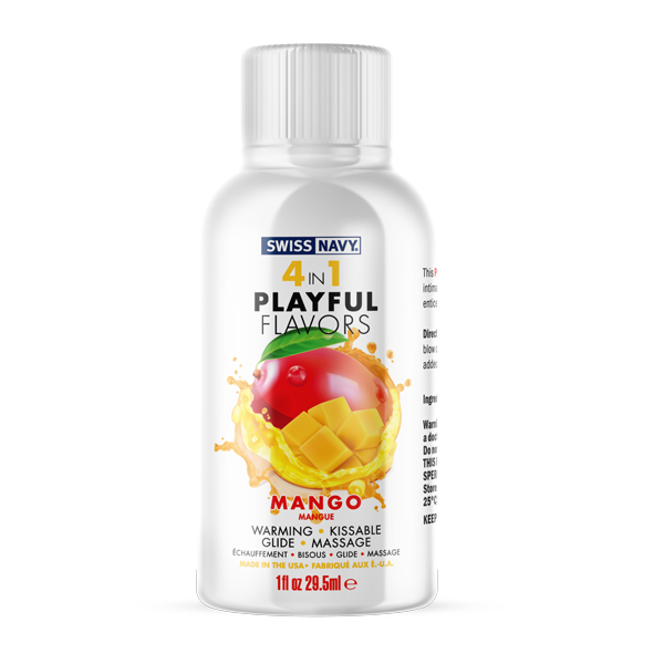swiss navy 4 in 1 playful flavors mango 1 oz