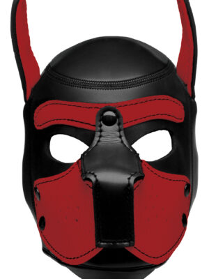 spike neoprene puppy hood red