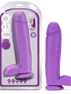 neo 10 inch dual density dildo neon purple