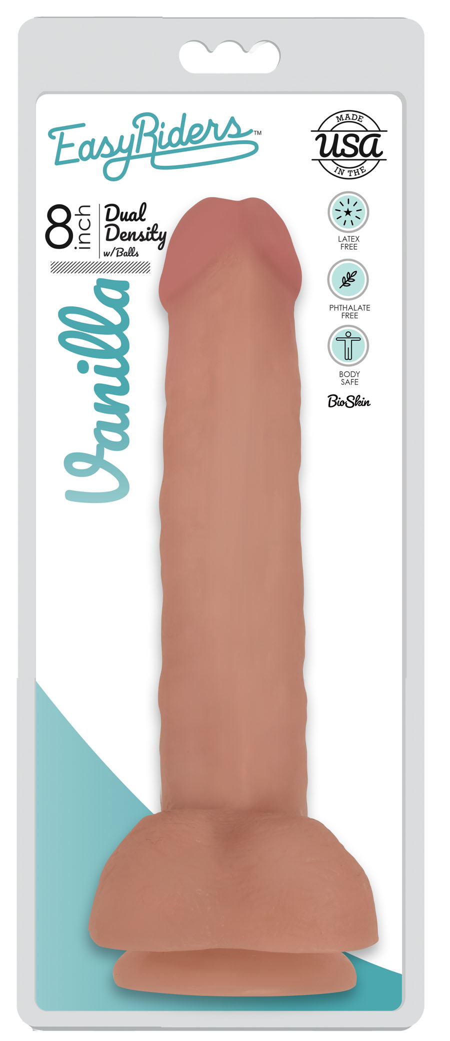 easy riders 8 inch slim dong with balls vanilla easy riders 8 inch slim dong with balls vanilla