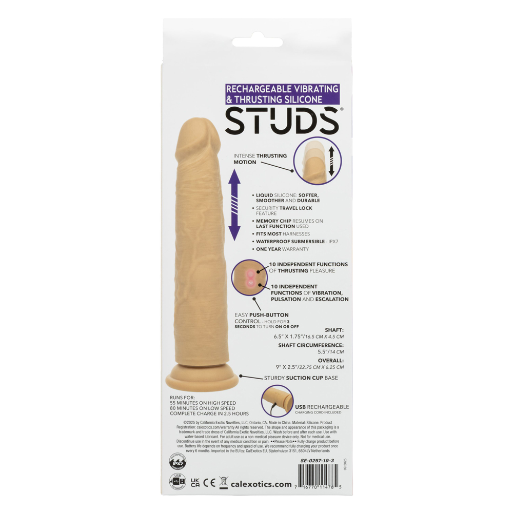 rechargeable vibrating and thrusting silicone studs ivory rechargeable vibrating and thrusting silicone studs ivory
