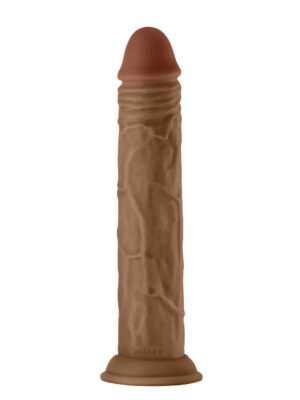 shaft model j 9.5 inch liquid silicone dong oak