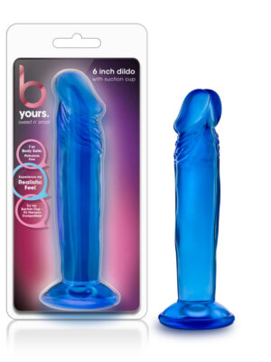 b yours sweet n' small 6 inch dildo with suction cup blue b yours sweet n' small 6 inch dildo with suction cup blue