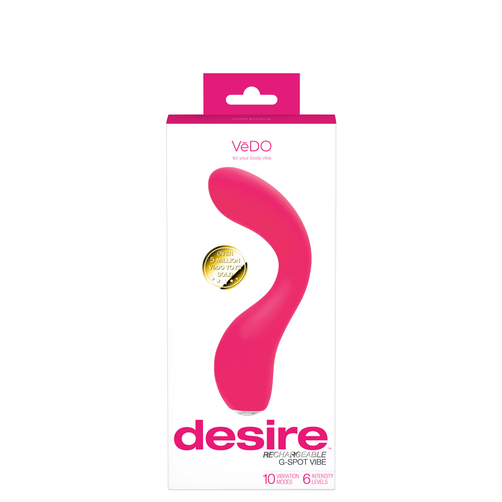 desire rechargeable g spot vibe pink