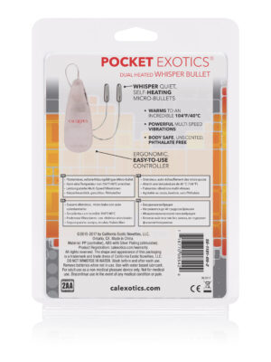 pocket exotics dual heated whisper bullets clear