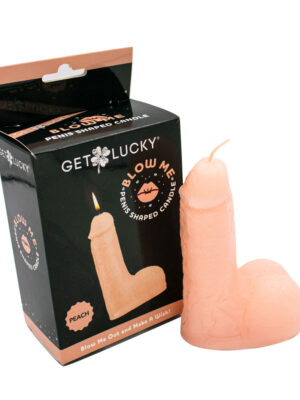 blow me penis candle peach