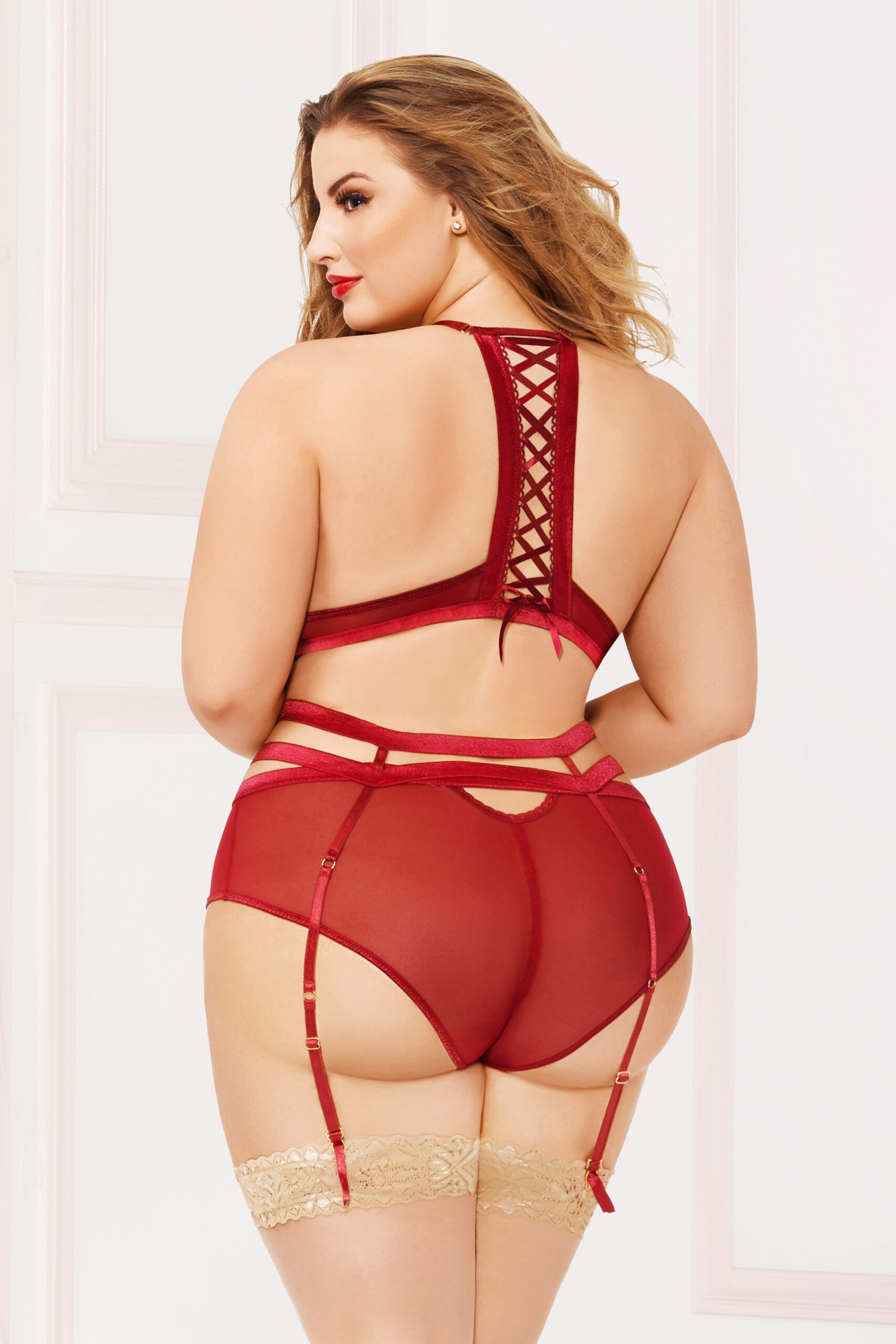 applique & mesh bra set 3x4x burgundy applique & mesh bra set 3x4x burgundy