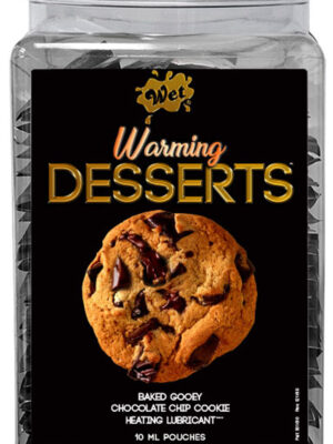 wet warming desserts baked gooey chocolate chip cookie 10 ml pouches 144pc