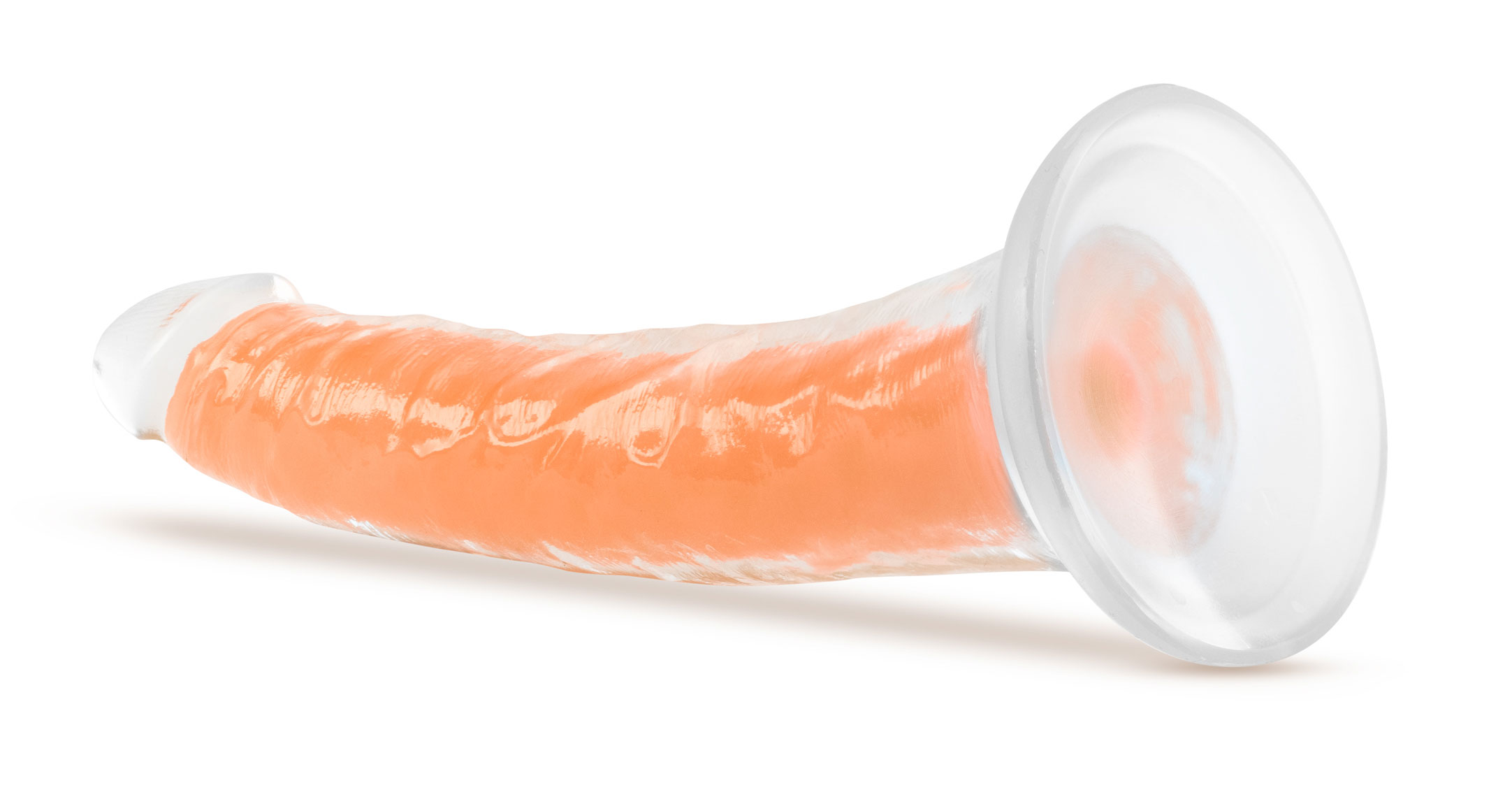 neo elite glow in the dark lavo 7 inch silicone dual density dildo neon orange