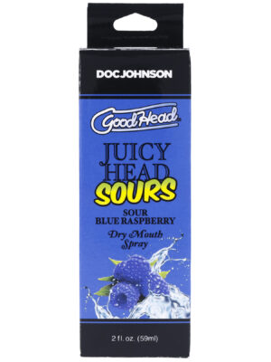 goodhead juicy head dry mouth spray sour blue raspberry 2 oz