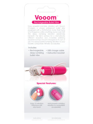 charged vooom rechargeable bullet vibe pink