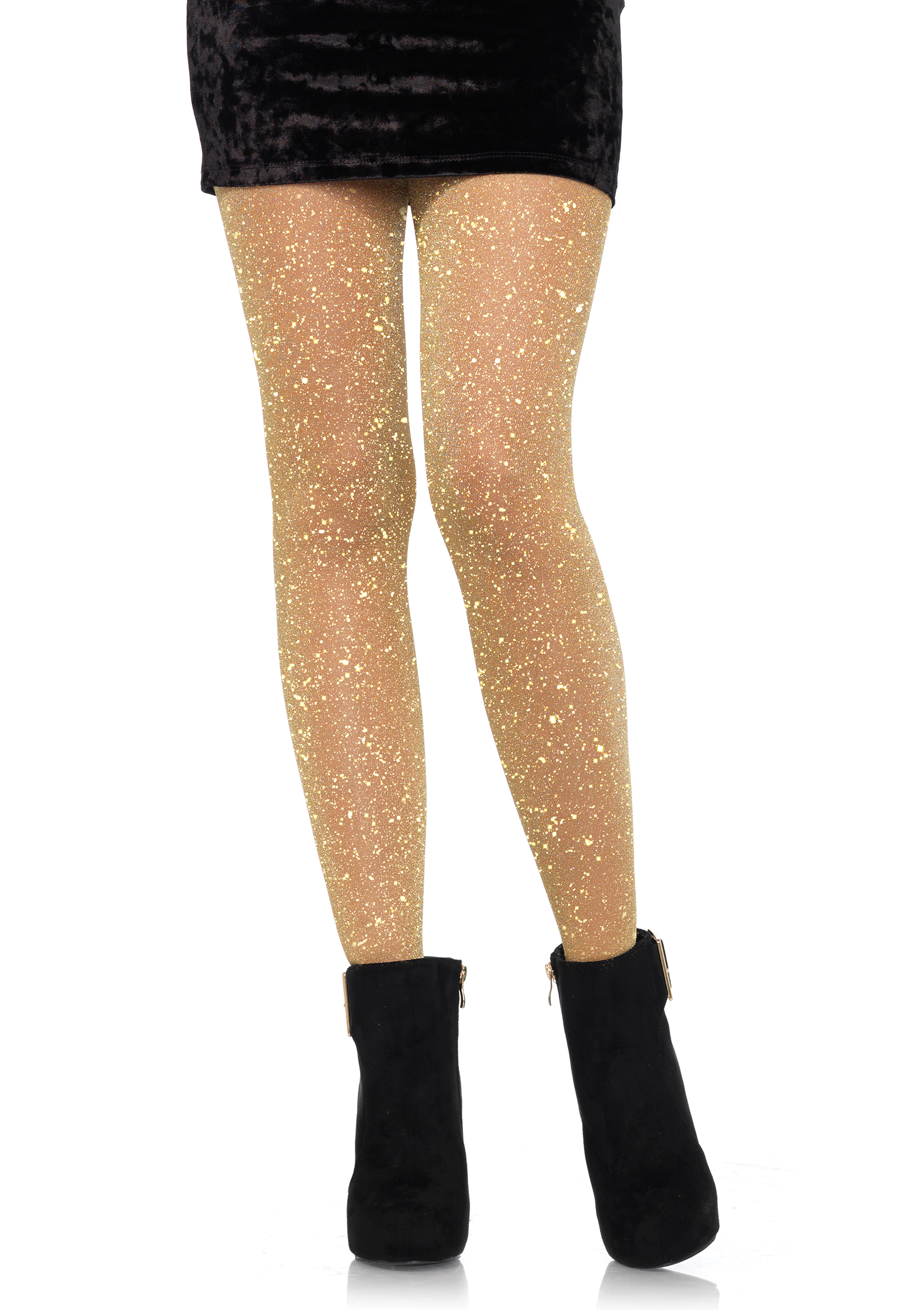 lurex tights one size gold