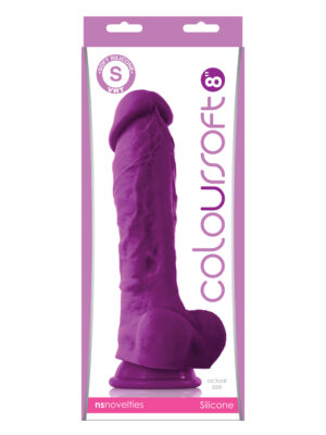 coloursoft 8" soft dildo purple coloursoft 8" soft dildo purple