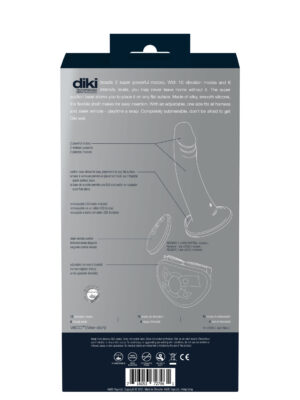 diki rechargeable vibrating dildo with harness just black diki rechargeable vibrating dildo with harness just black