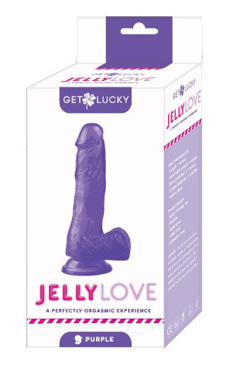 jelly love 9" dildo purple