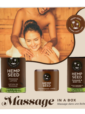 hemp seed massage in a box gift set naked in the woods