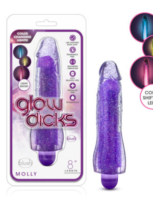glow dicks molly glitter vibrator purple glow dicks molly glitter vibrator purple