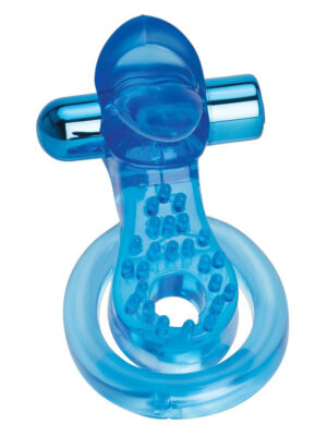 bodywand rechargeable duo ring with clit tickler blue