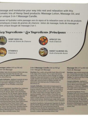 hemp seed massage in a box gift set guavalava