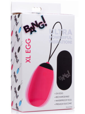 bang xl silicone vibrating egg pink