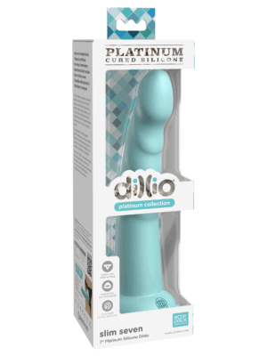 dillio platinum slim seven 7 inch dildo teal