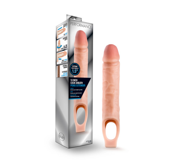 performance 10 inch cock sheath penis extender vanilla performance 10 inch cock sheath penis extender vanilla