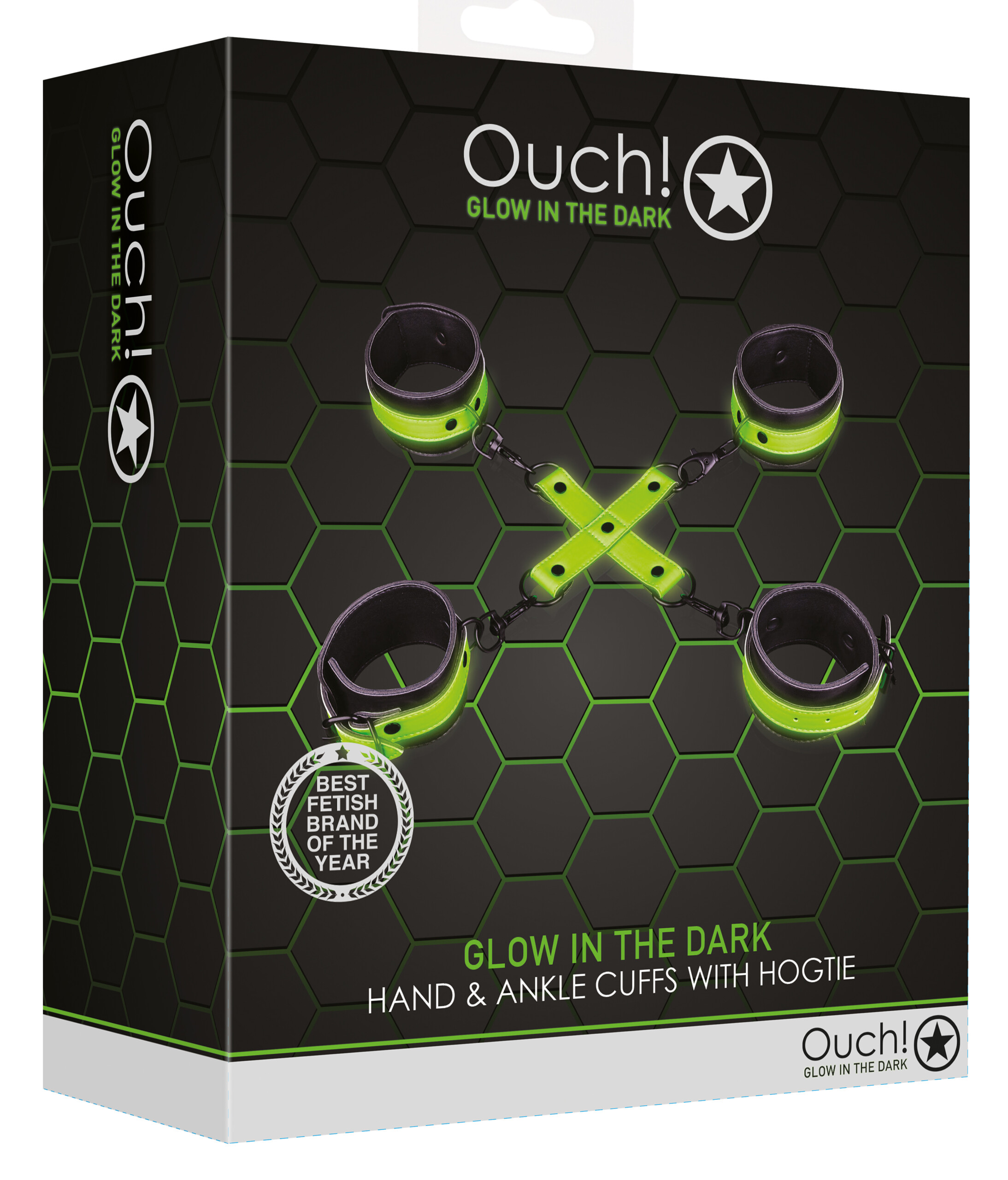 hand and ankle cuffs with hogtie glow in the dark