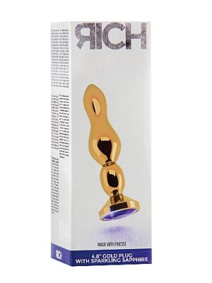 rich r4 gold metal plug 4.8 inch dark purple sapphire rich r4 gold metal plug 4.8 inch dark purple sapphire