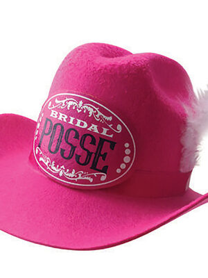 gettin' hitched clip on cowgirl posse party hat