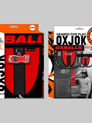 fisterjock 3d fist tagger jock black/red xl