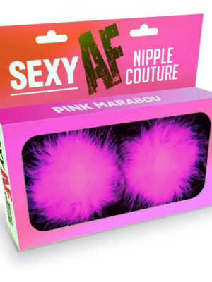 sexy af nipple couture pink marabou