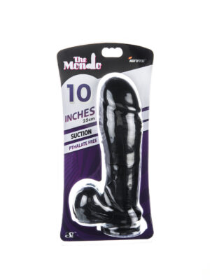 10" thick cock w/balls & suction black 10" thick cock w/balls & suction black