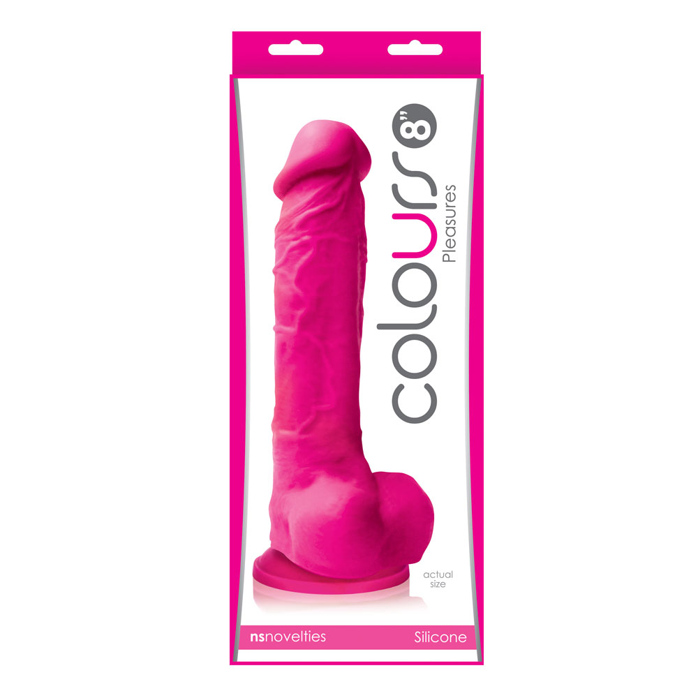 colours pleasures 8 inch dildo pink colours pleasures 8 inch dildo pink