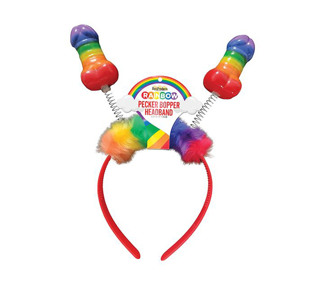 rainbow pecker bopper headband
