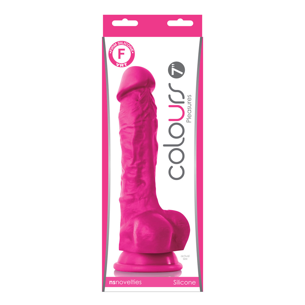colours pleasures 7" dildo pink colours pleasures 7" dildo pink