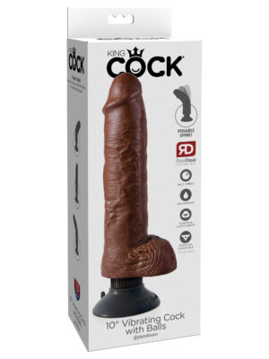 king cock 10 inch vibrating cock with balls brown king cock 10 inch vibrating cock with balls brown