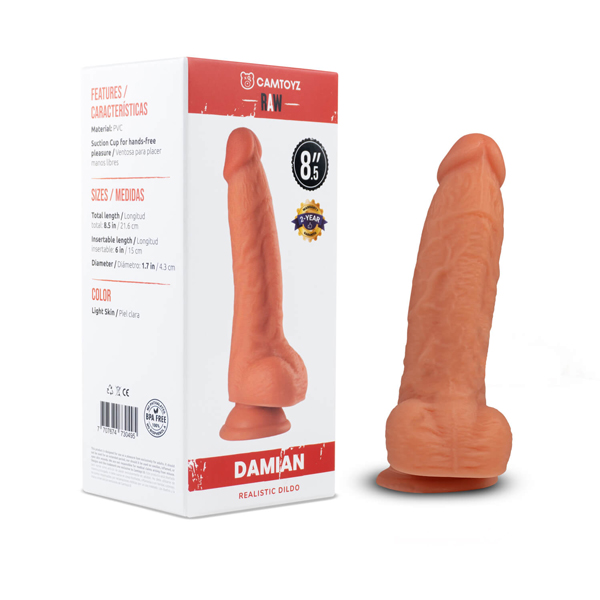 raw dildo realistic damian light