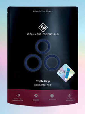 tripple grip cock ring set blue