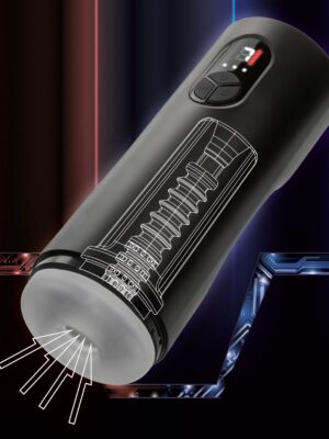 bionic sucking and vibrating masturbator black