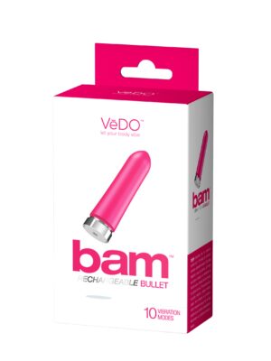 bam rechargeable bullet hot in bed pink
