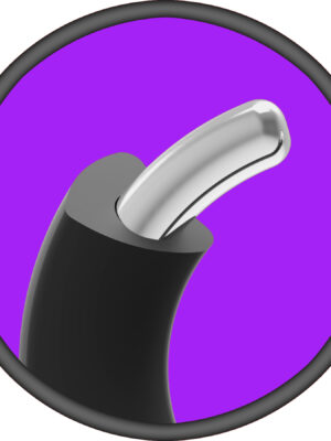 merci the paradox silicone covered metal cock ring 50mm black