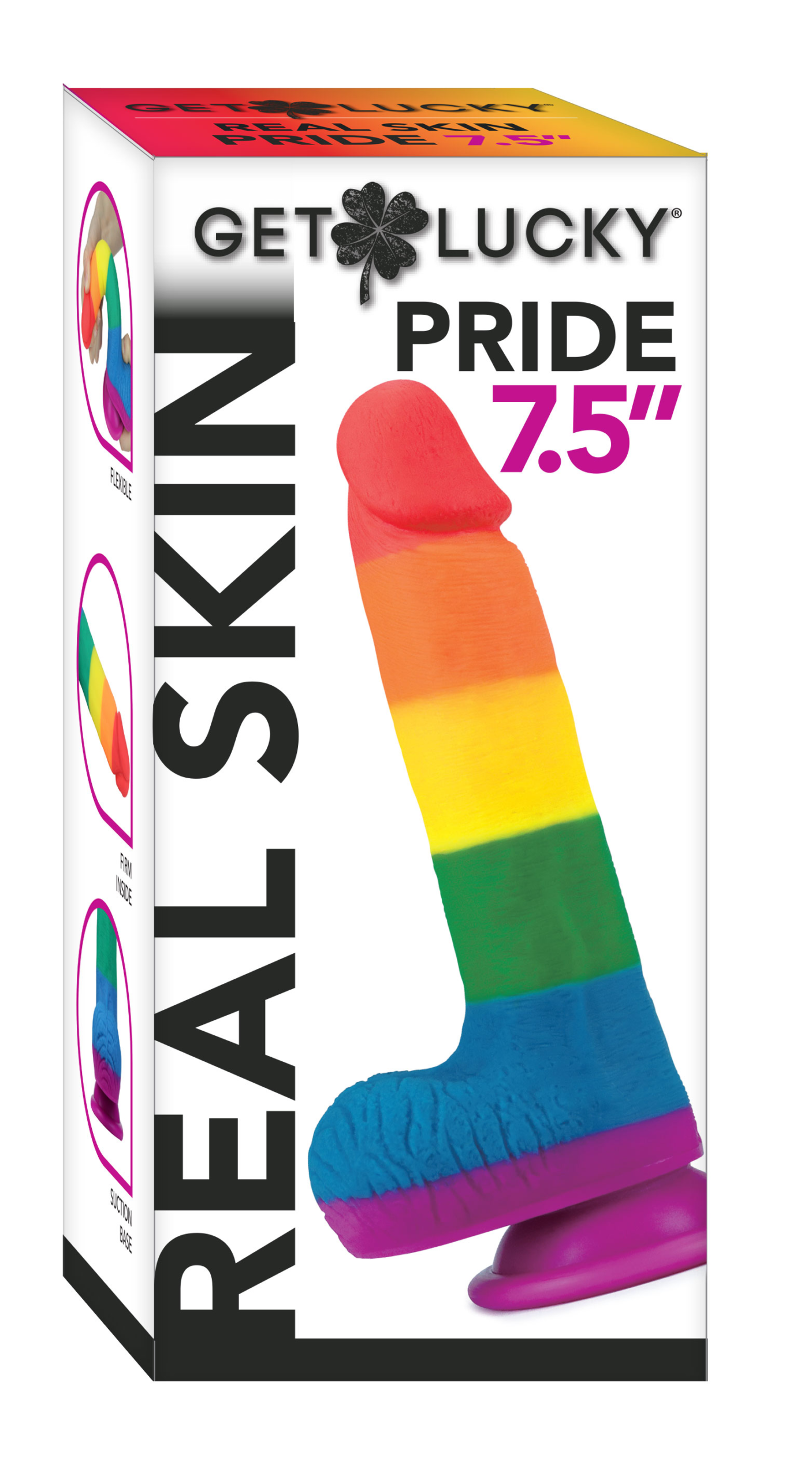 7.5" pride dildo rainbow