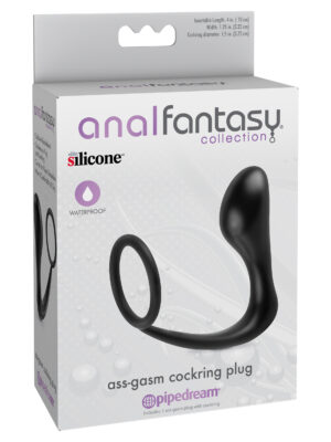 anal fantasy collection ass gasm cockring plug black anal fantasy collection ass gasm cockring plug black