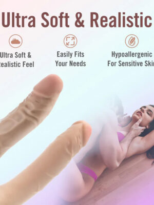 dr. skin plus 16.5 posable double dong beige