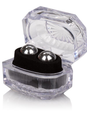 silver balls in presentation box silver balls in presentation box