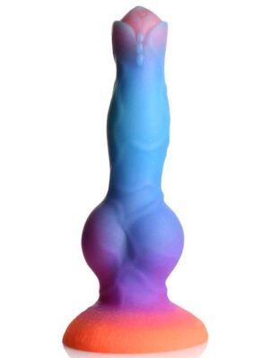 space cock glow in the dark silicone alien dildo