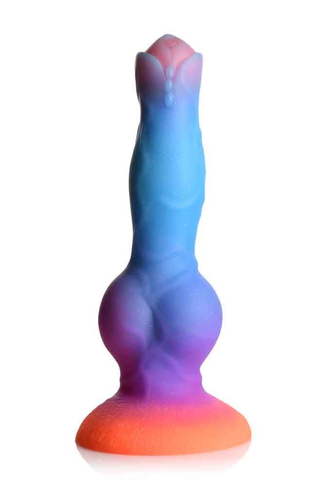 space cock glow in the dark silicone alien dildo