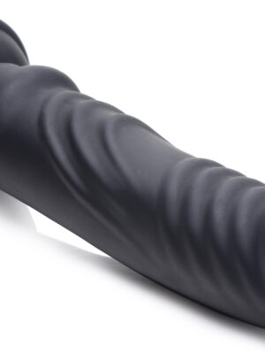 e stim and vibrating dildo with remote black