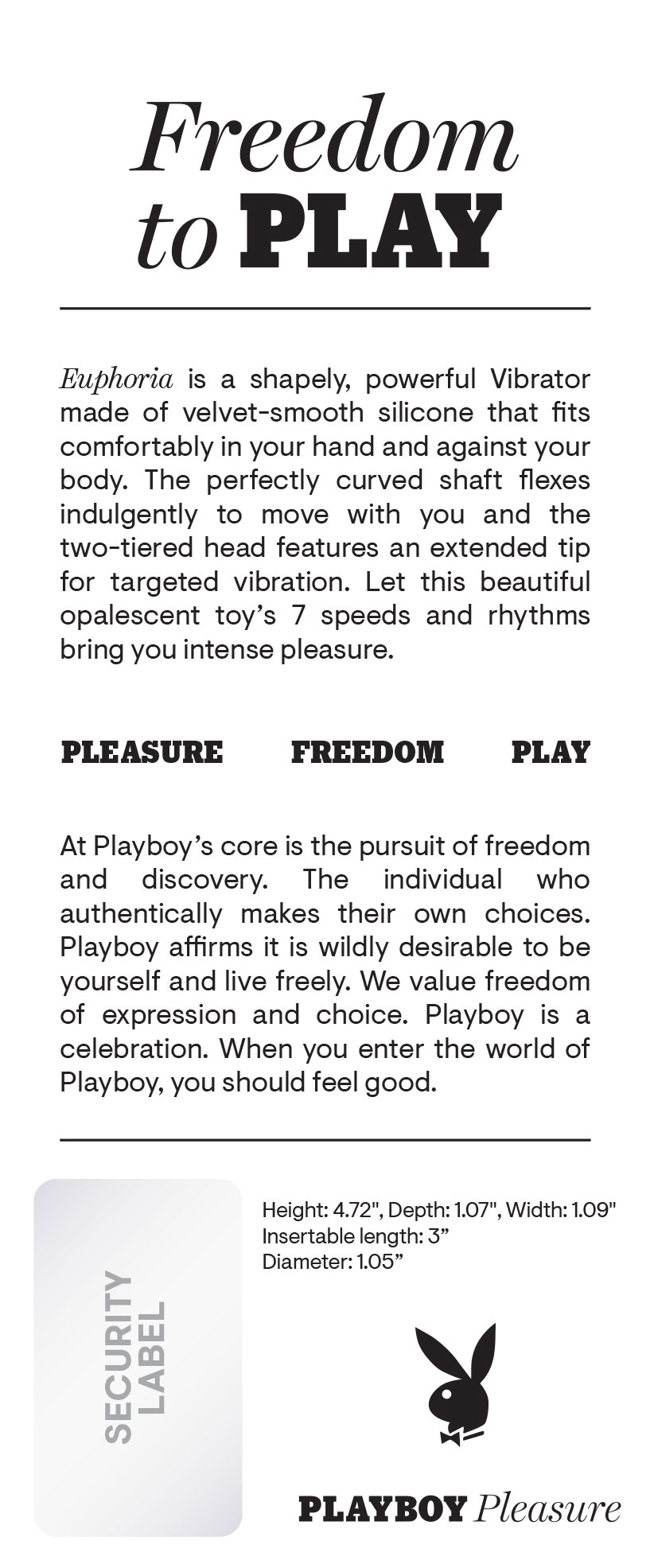 playboy pleasure euphoria vibrator opal