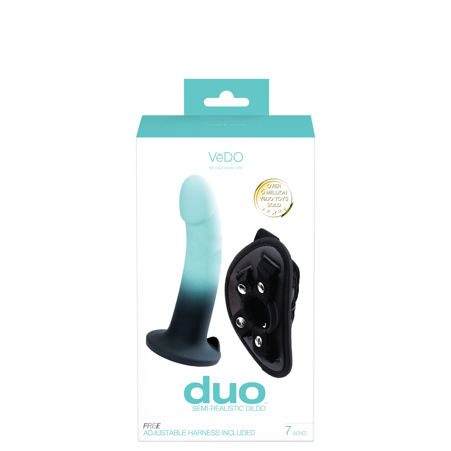 duo semi realistic dildo with harness turquoise/black duo semi realistic dildo with harness turquoise/black